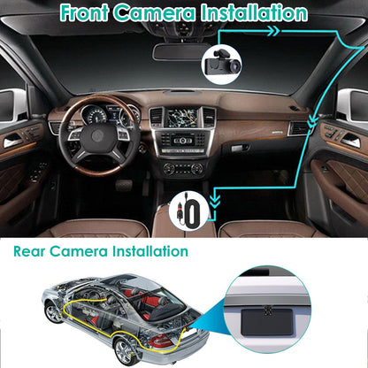 3 Channel Dash Cam Front Inside Rear for Vehicles