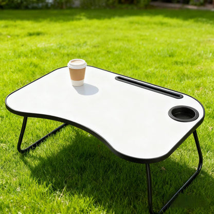 Portable Laptop Desk, Gray And White