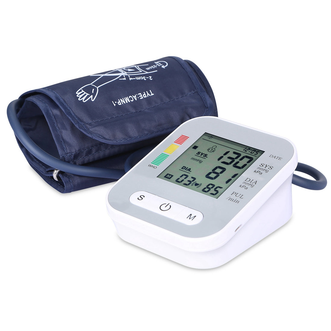 1Pc Digital Arm Blood Pressure Monitor with Voice