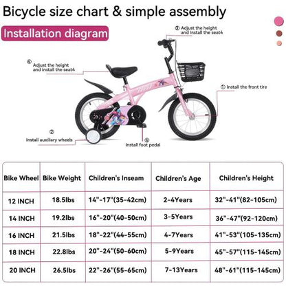 16 Inch Sporty Kids Bike With Training Wheels