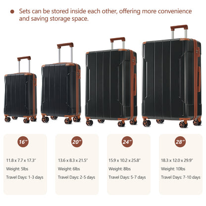 Hardshell Luggage Sets 6 Piece Suitcase Set