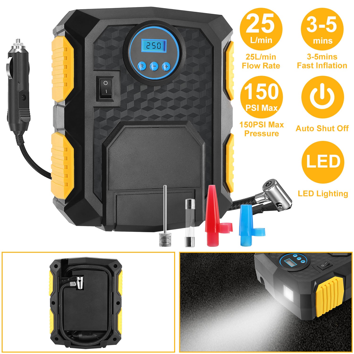 Electric Air Compressor 25L Per Min Large Air Flow