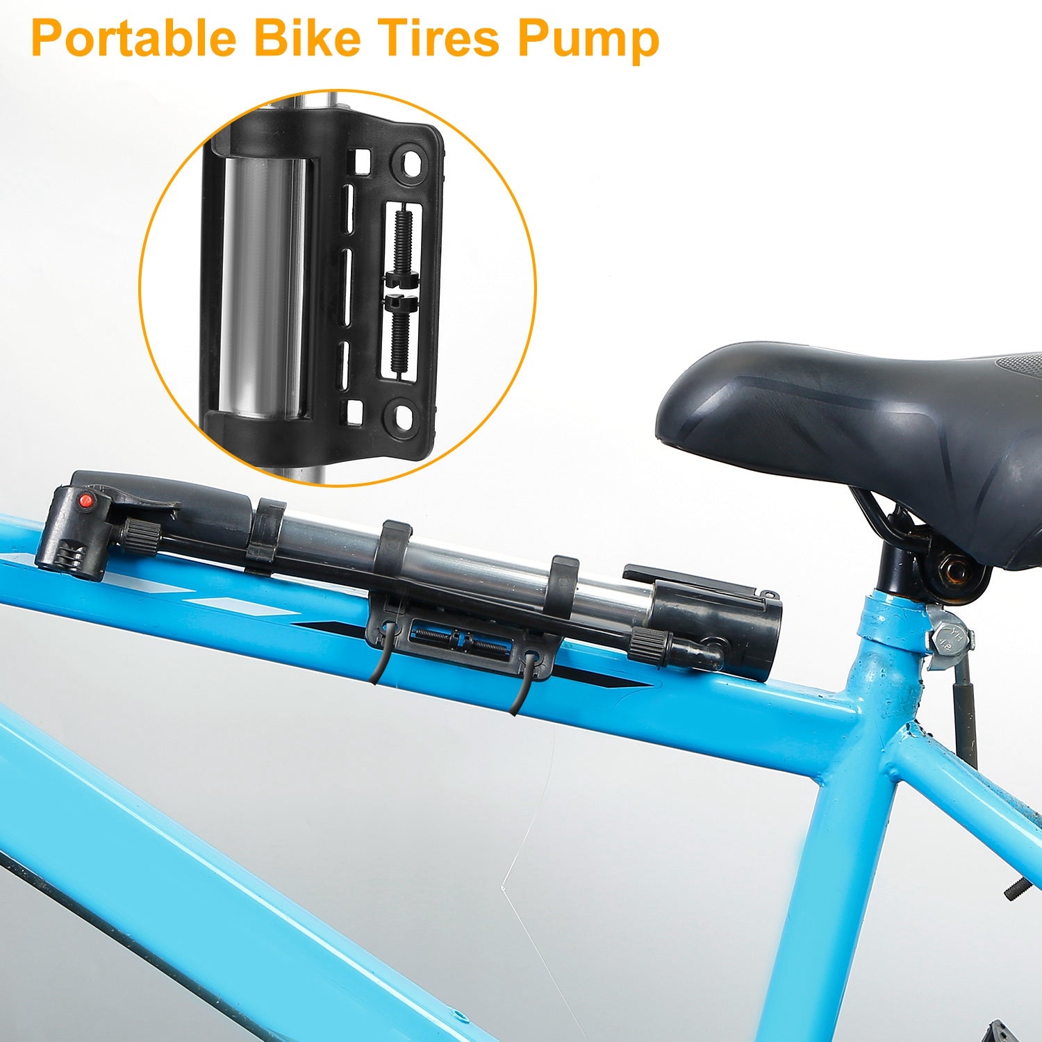1Pc Minibike Inflator Portable Bicycle Tire Inflator Ball Air