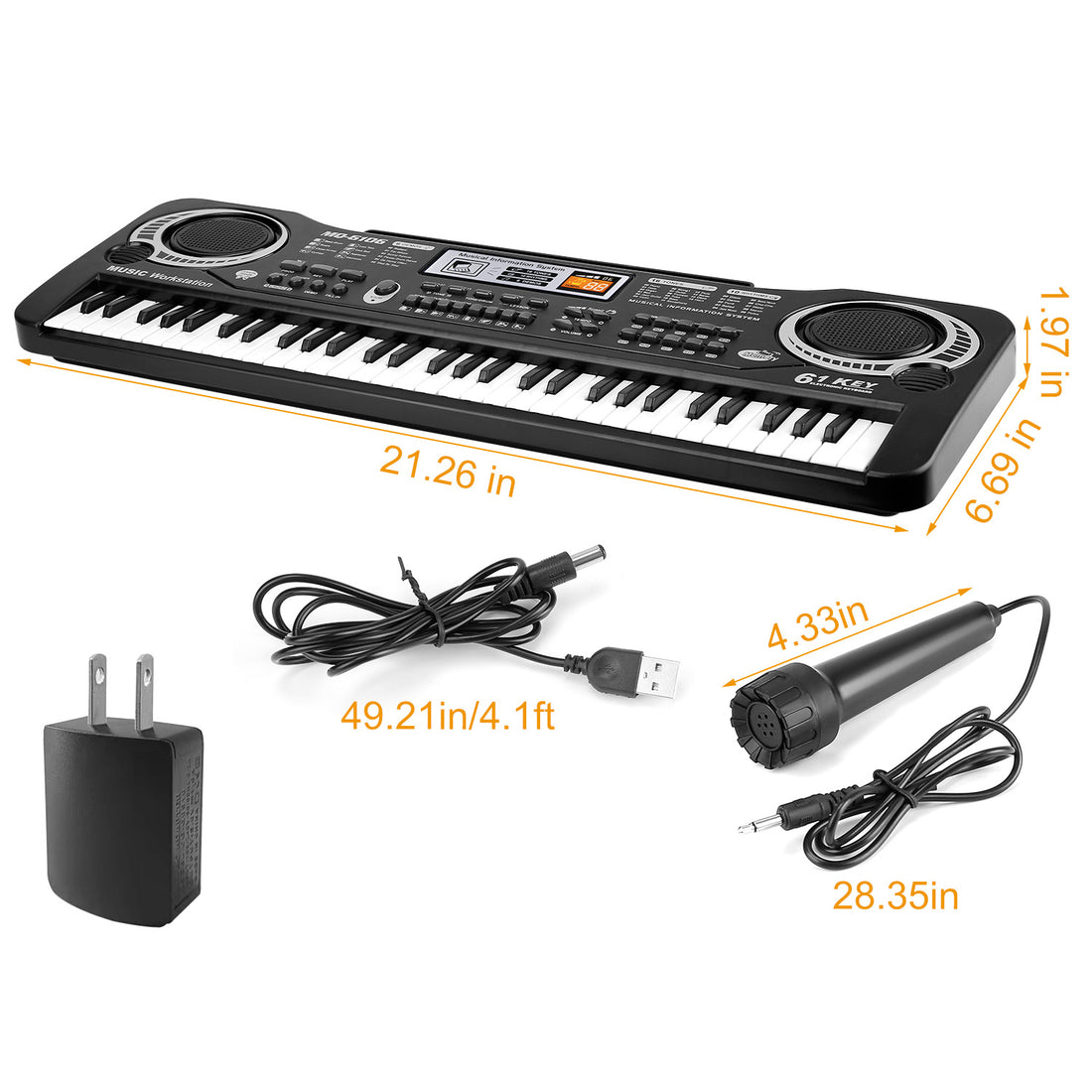 61 Keys Digital Music Electronic Keyboard