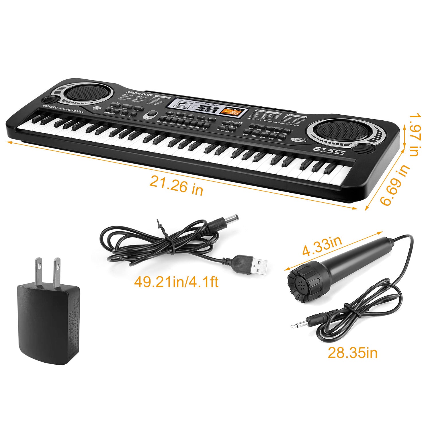 61 Keys Digital Music Electronic Keyboard