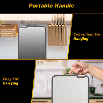 2Pcs Double Sided Cutting Board Stainless