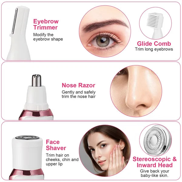 4 In 1 Electric Razor for Women Painless
