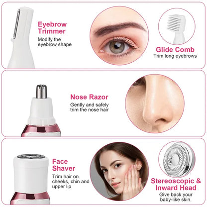 4 In 1 Electric Razor for Women Painless