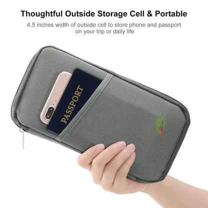 Travel Passport Wallet 12Cells Ticket ID Credit Card Holder